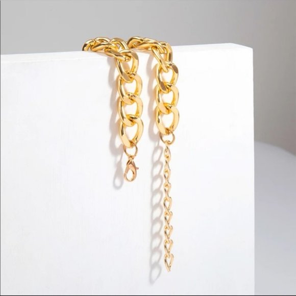 NEW Gold Unisex Cuban Link Chain Necklace 1 - Picture 8 of 14